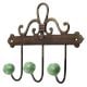 Pea Green White Dot Ceramic Iron Hooks